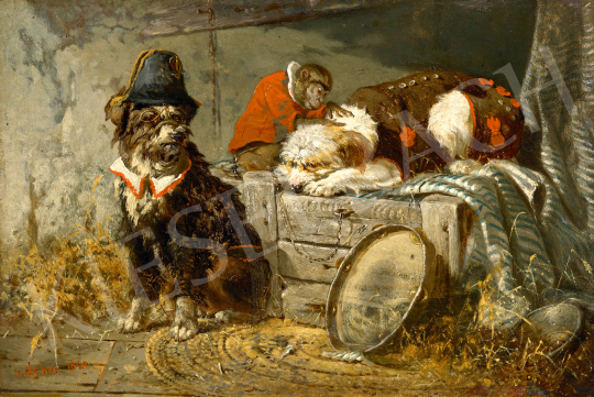 Vincent De Vos - Kedvencek, 1860 | 69. aukció aukció / 238 tétel