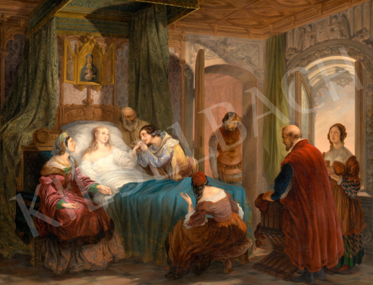  Hayez, Francesco - Szerelemtől epekedve (Bice Del Bazo találkozása Ottorinóval), 1838-40 | 69. aukció aukció / 237 tétel