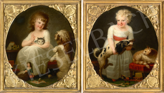  Ismeretlen német festő, 1800 körül (Feltehetően Karl Anton Hickel) - A Hanover ház gyermekei | 69. aukció aukció / 242 tétel