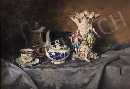 Aradi Edvi, Illés Jenő (Edvi Illés Jenő) - Table still life 1943 painting