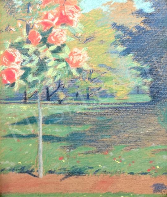 Gellért Imre - Rózsakert 1913  festménye