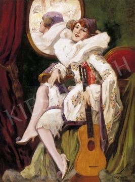 Geiger, Richárd - Pierrot with a Guitar | 5th Auction auction / 287 Lot