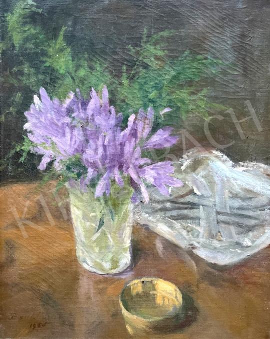 For sale  Benkhard, Ágost - Flowers in a glass cup 1955 's painting