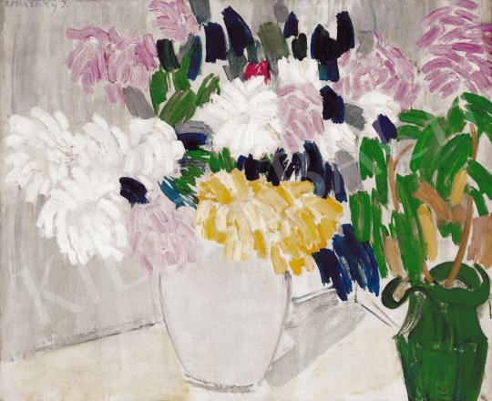  Vaszary, János - Still-Life with a Green Pitcher (Chrysanthemums), 1927 | 22. Auction auction / 33 Lot