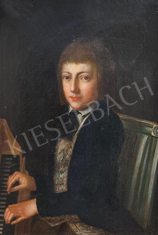 Eladó Ismeretlen festő - Fiatal fiú pianino előtt festménye