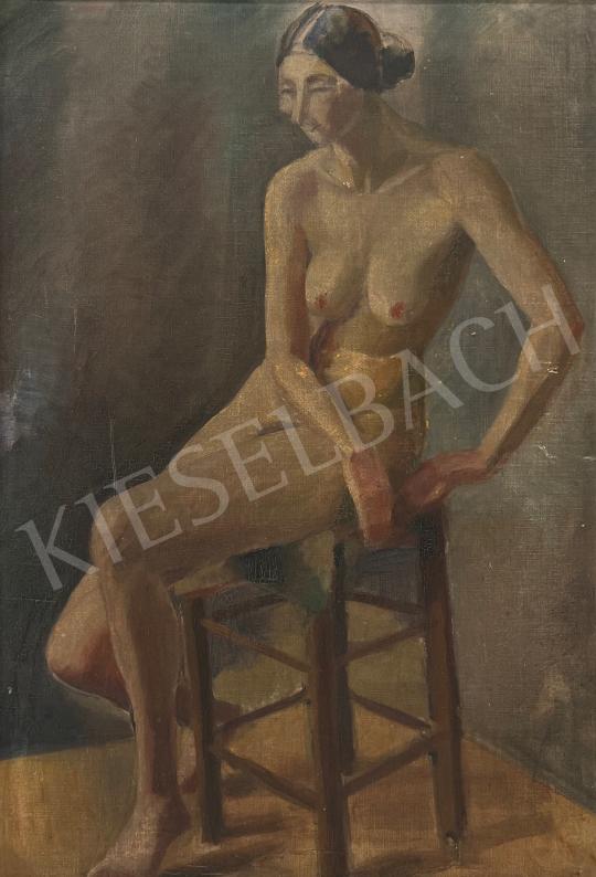  Klein Ferenc - Ülő női akt  festménye