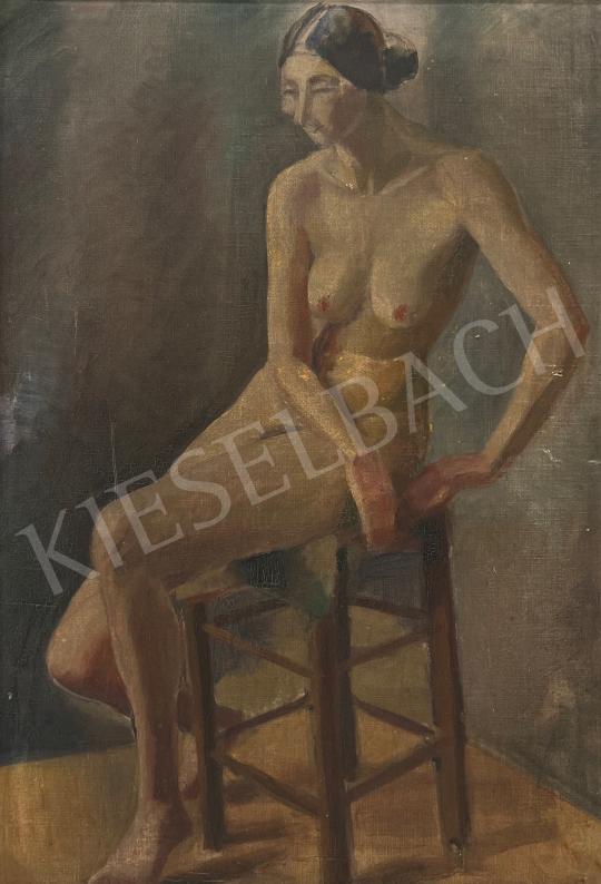  Klein, Ferenc - Sitting female nude painting