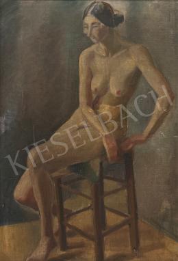  Klein, Ferenc - Sitting female nude 