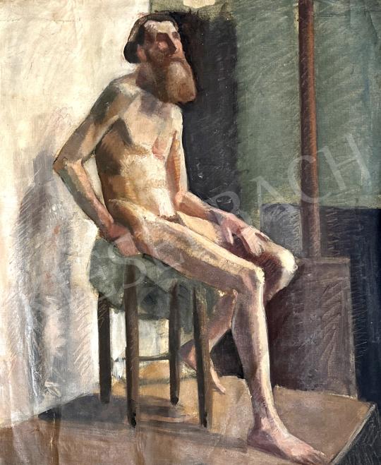  Klein, Ferenc - Bearded male nude painting