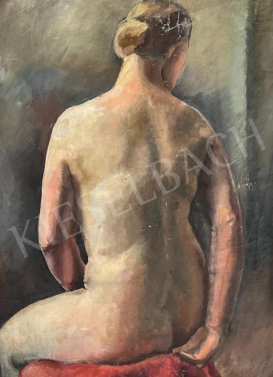  Klein, Ferenc - Blonde woman's back in studio painting