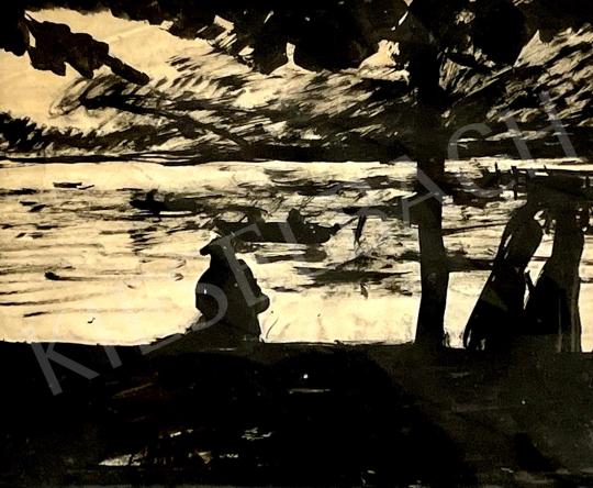 Eladó  Bernáth Aurél - Vízparti hangulat (Család) festménye