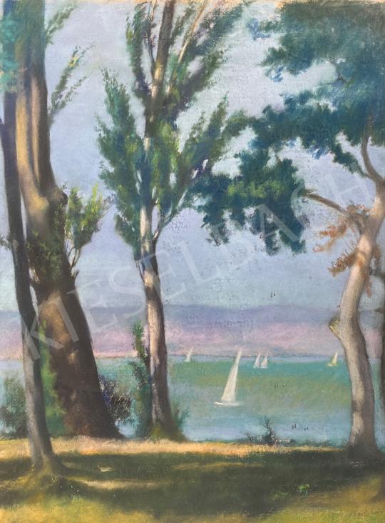 Barta, Ernő - Balaton sailing painting