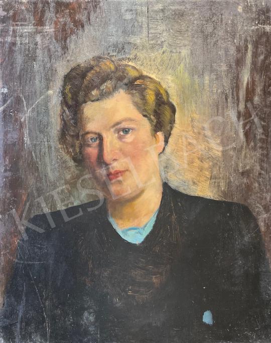Eladó Ismeretlen festő - Szőke nő arcképe festménye