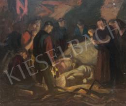  Vidai Brenner Nándor - A Bányász halála (Hommage a Rembrandt) 