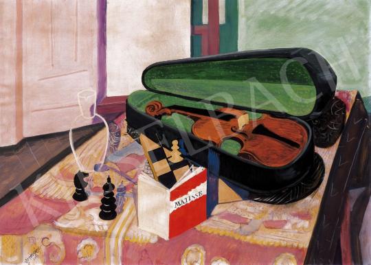  Vörös, Géza - Still - lIfe with a Violin, 1932 | 22. Auction auction / 36 Lot