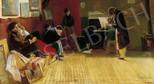 Ballestrieri, E. Gallico da - Összejövetel a padlásszobán | 5. Aukció aukció / 313b tétel