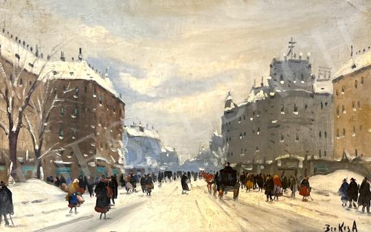  Berkes, Antal - Budapest in winter painting