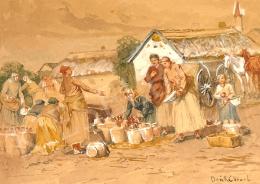 Deák Ébner, Lajos -  Market scene 