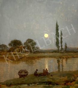 Rubovics, Márk - Moonlit river bank 