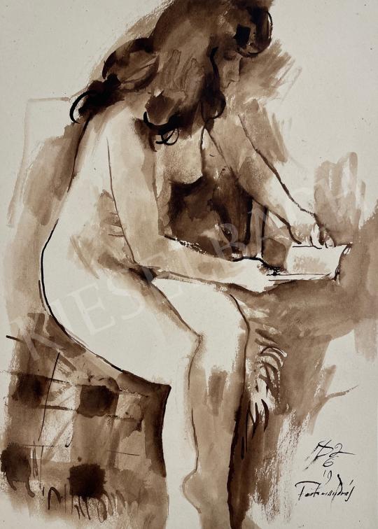Farkas, András - Act with book 1982 painting
