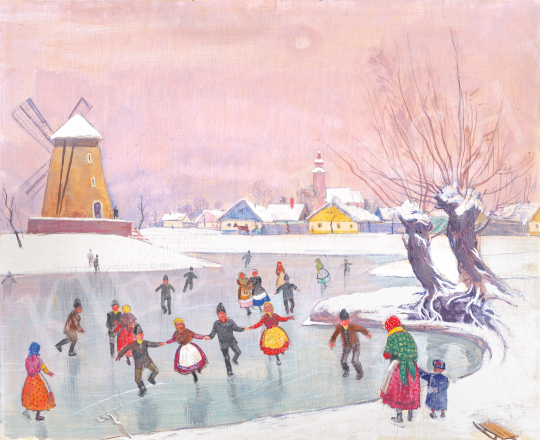  Pólya, Tibor - Winter Fun (Ice Skaters) | 70th auction auction / 2 Lot