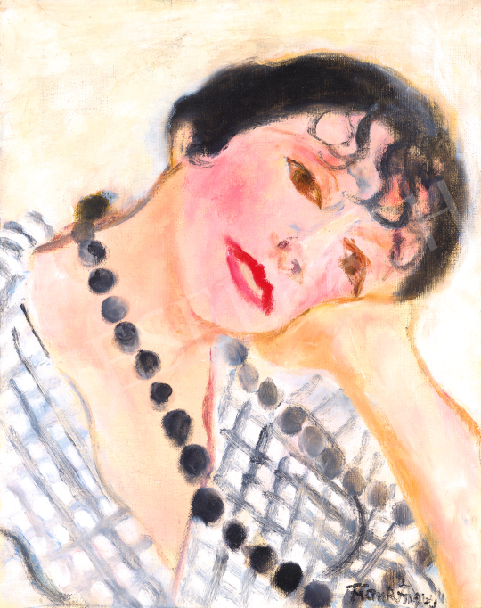  Frank, Frigyes - Mimi with a Pearl Necklace, 1930s | 70th auction auction / 22 Lot