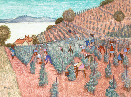  Czene, Béla jr. - Harvest at Badacsony, 1970 | 70th auction auction / 42 Lot