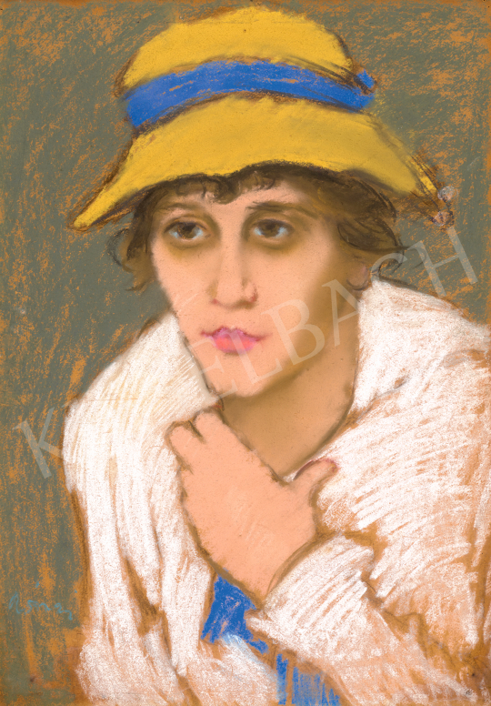 Rippl-Rónai József - Kalapos fiatal lány, 1910-es évek | 70. aukció aukció / 54 tétel