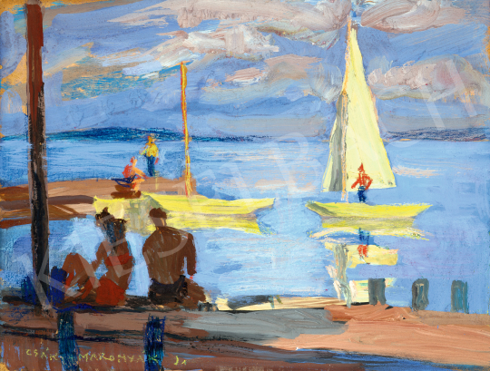  Csáki-Maronyák, József - Lovers on the Shore of Lake Balaton | 70th auction auction / 80 Lot