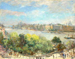 Turmayer Sándor - Budapesti panoráma a Gellérthegyről, 1935 körül 