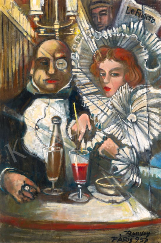  Remsey Jenő György - Párizsi kávéház, 1957 | 70. aukció aukció / 141 tétel