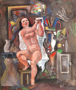  Kádár, Béla - Nude in the Studio (Inspiration) 