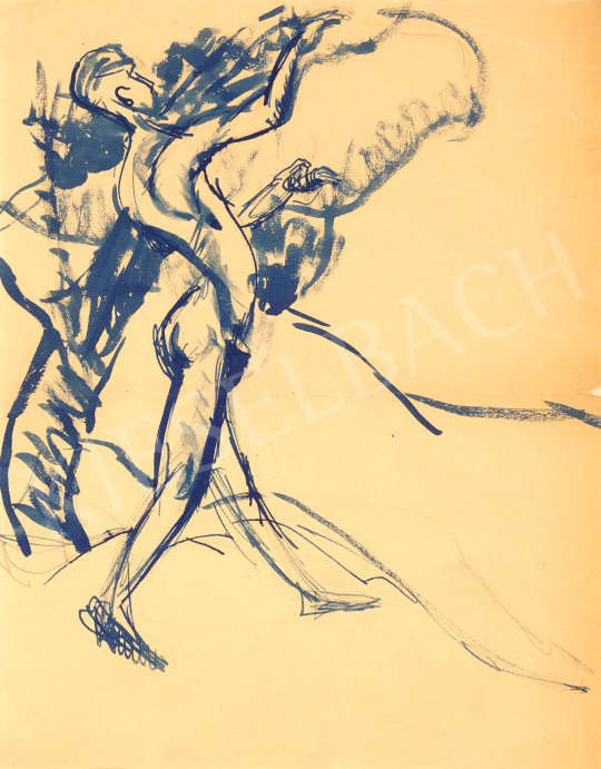Tihanyi, Lajos, - Walking Nude, c. 1908 | 70th auction auction / 148 Lot