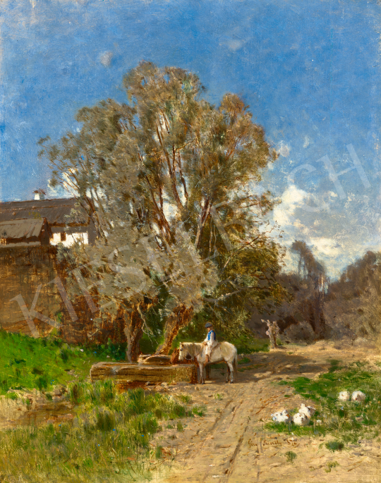 Mészöly Géza - Itatás, 1872 | 70. aukció aukció / 186 tétel
