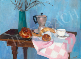 Mácsai, István - Still-Life with Challah and Coffee Maker, c. 1970 