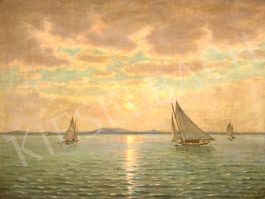 Rubovics, Márk - Lake Balaton with Sailing Boats | 70th auction auction / 229 Lot