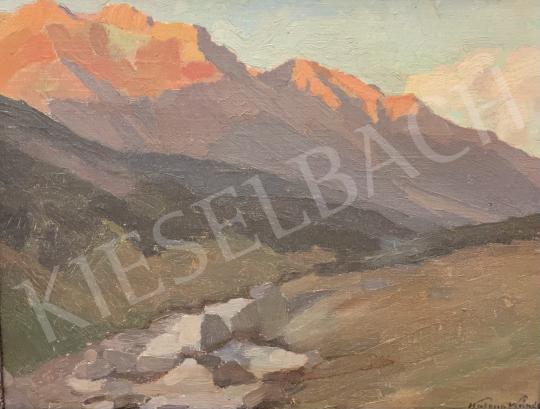 Eladó Katona Nándor - Felhők mögül kibújó napsütés a Tátrában festménye