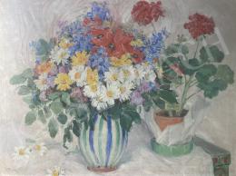 Telkessy, Valéria, - Field bouquet, geranium 