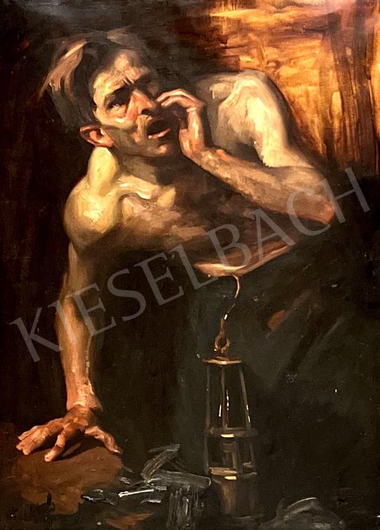 Eladó  Kukán Géza - Kiáltás a bányában  festménye