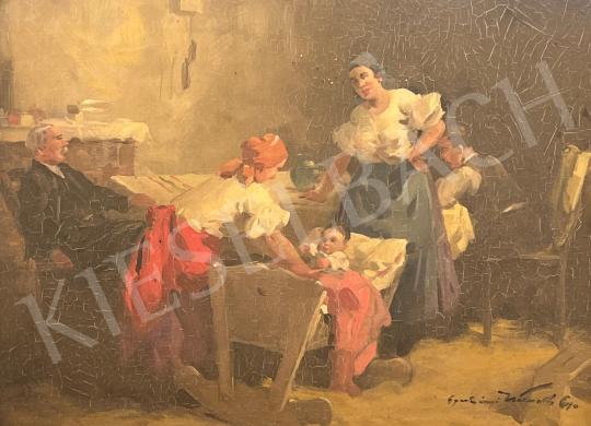 Eladó Gyertyáni Németh Gyula - Altató ( Anya gyermekével)  festménye