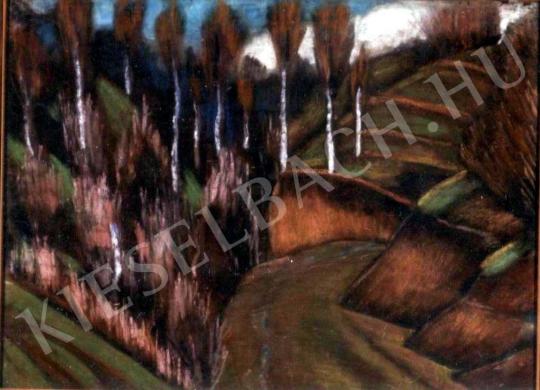 Nagy István - Dombok kék árnyékokkal, festménye