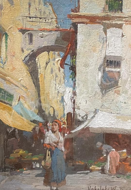 Eladó  Vízkeleti Witmann Eta - Mediterrán piac napsütésben festménye