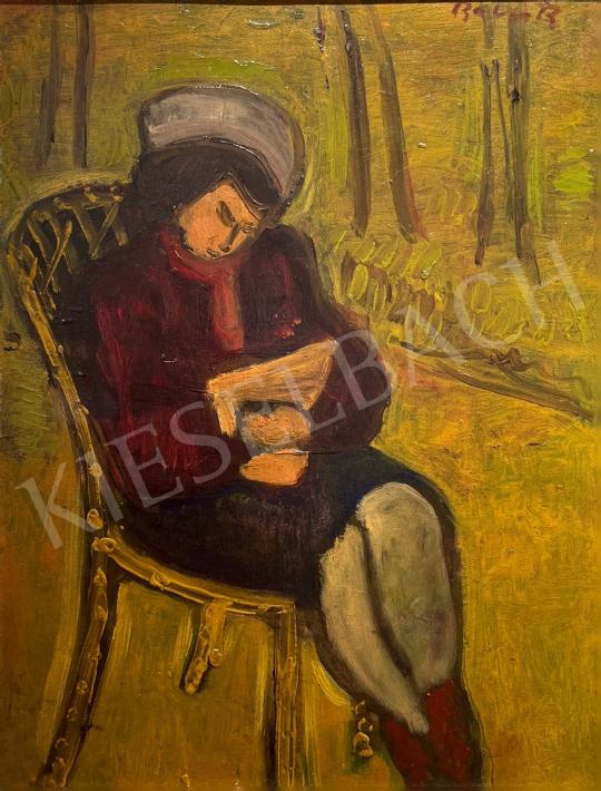 Eladó  Bálint Rezső - Pihenő a kertben festménye