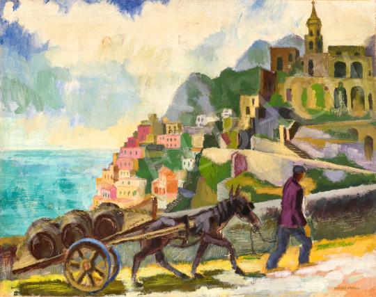 Eladó  Mágori Varga Béla - Itáliai város, 1930-as évek festménye