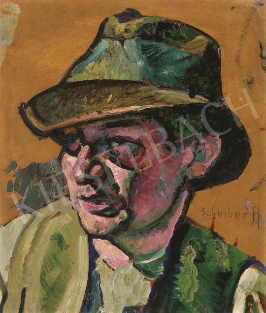 Eladó  Scheiber Hugó - Kalapos fiú, 1910-es évek vége festménye