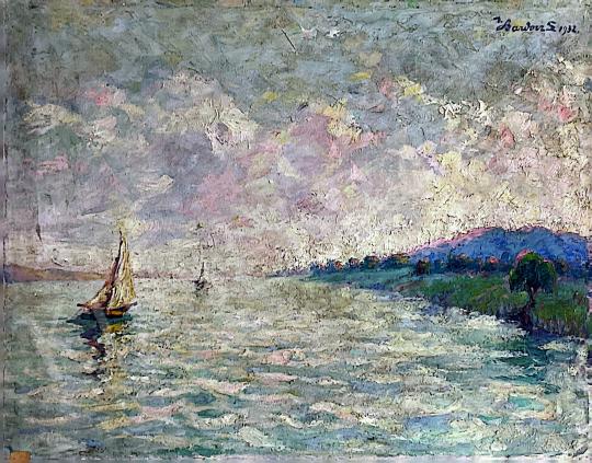 For sale Bardócz, Lajos - Evening Lights on Lake Balaton 1932 's painting