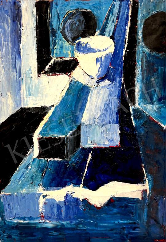 Eladó  Seregi G. Ágnes  - Kék csendélet  festménye