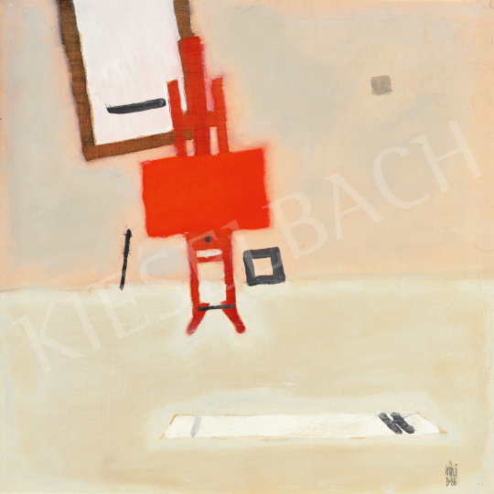 Váli Dezső - A piros festőállvány (Műterem Agnetha Faltskognak - A/06/25), 2006 | 2. Háború Utáni és Kortárs Művek Aukciója aukció / 9 tétel