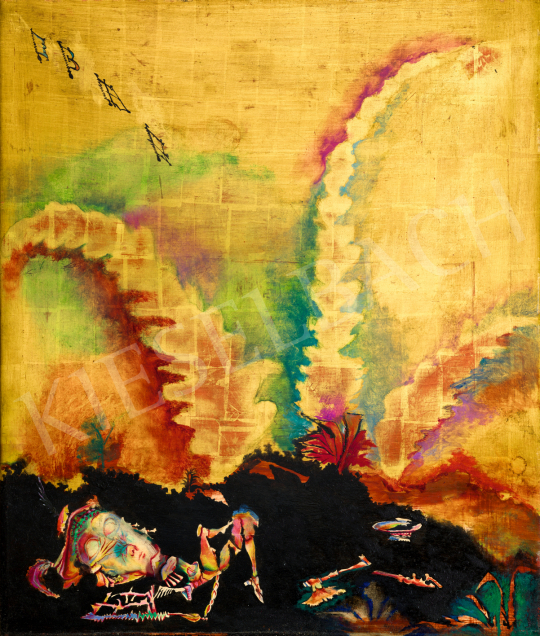  Almásy Aladár - Fűrészt dobáló Triszt, 1984 | 2. Háború Utáni és Kortárs Művek Aukciója aukció / 14 tétel