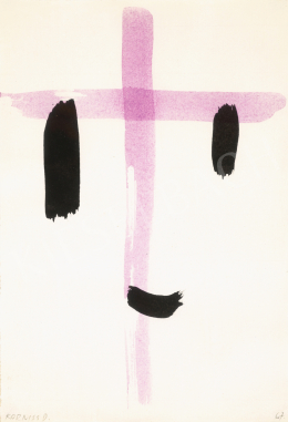  Korniss, Dezső - Face (Brushstroke, Purple), 1967 